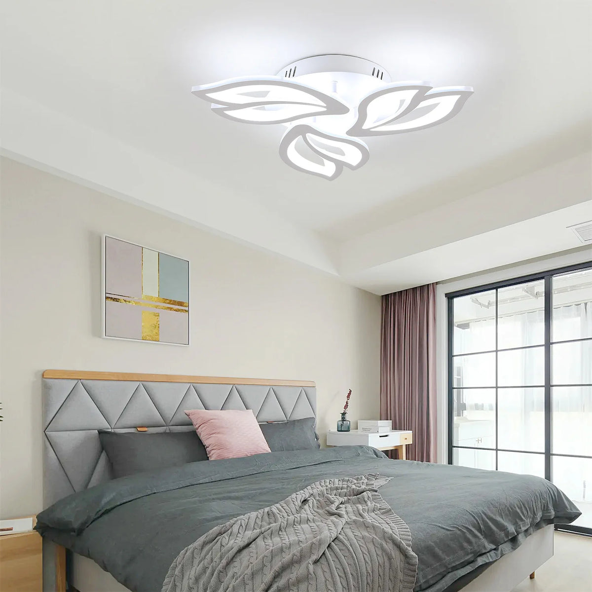 3 Heads Petal LED Ceiling Light, Modern LED Ceiling Lamp in Acrylic, LED Ceiling Lamp in Acrylic Ceiling Light 6500K