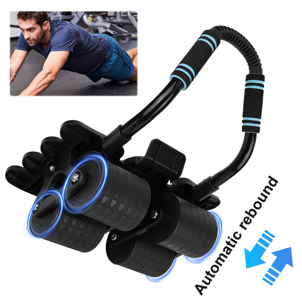 SEDOL Abdominal Roller Wheel with Elbow Support Automatic Rebound Core Workout Equipment for Home Gym Fitness Strength Training Abdominal Exercise Machine