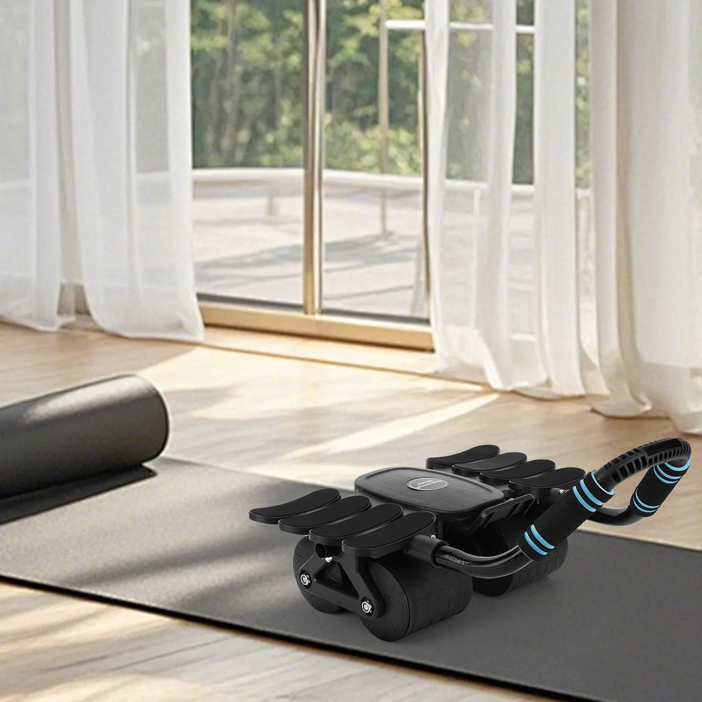 SEDOL Abdominal Roller Wheel with Elbow Support Automatic Rebound Core Workout Equipment for Home Gym Fitness Strength Training Abdominal Exercise Machine