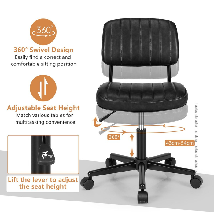 Adjustable Ergonomic Leisure Chair with PU Leather