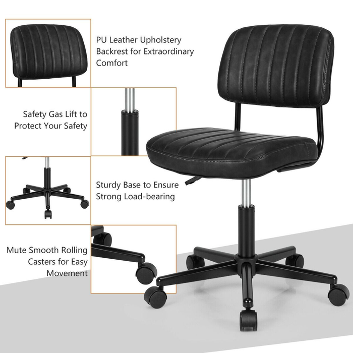 Adjustable Ergonomic Leisure Chair with PU Leather