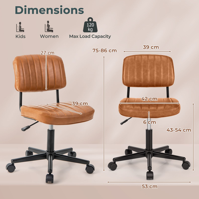 Adjustable Ergonomic Leisure Chair with PU Leather