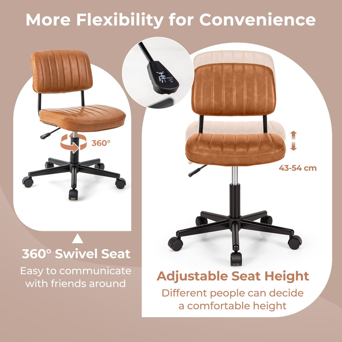 Adjustable Ergonomic Leisure Chair with PU Leather