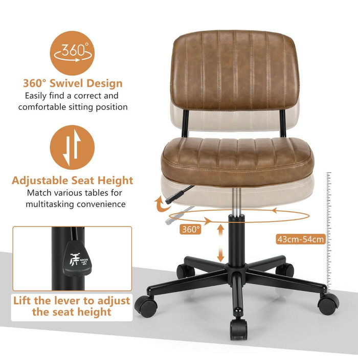Adjustable Ergonomic Leisure Chair with PU Leather