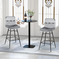 SEDOL Set of 2 Luxury Velvet Bar Stools with Diamond Tufted Back and Tapered Metal Legs