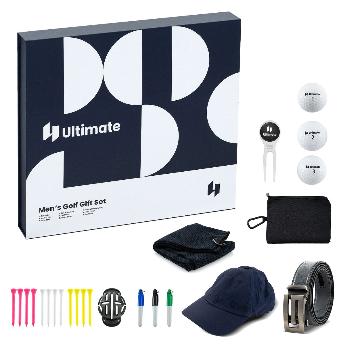 Father's Day Golf Accessories Gift Set - Hi-End Golf Gift Box for Dad