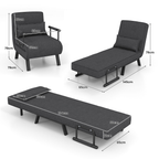 Convertible Sofa Bed 4-In-1 with 6-Position Adjustable Backrest