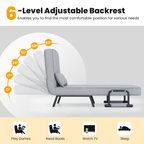 Convertible Sofa Bed 4-In-1 with 6-Position Adjustable Backrest