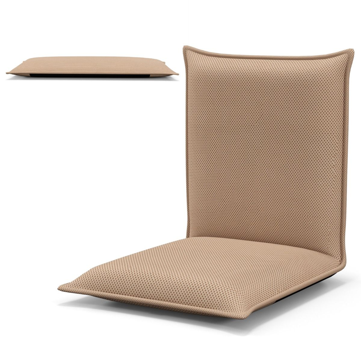 Folding Floor Chair with Reclining Function and 6 Adjustable Positions