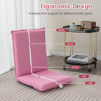 Folding Floor Chair with Reclining Function and 6 Adjustable Positions