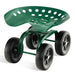 Rolling Garden Work Seat – Height Adjustable 360° Swivel Chair with Wheels & Tool Tray