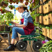 Rolling Garden Work Seat – Height Adjustable 360° Swivel Chair with Wheels & Tool Tray