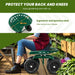 Rolling Garden Work Seat – Height Adjustable 360° Swivel Chair with Wheels & Tool Tray