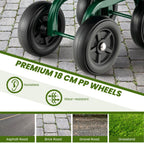 Rolling Garden Work Seat – Height Adjustable 360° Swivel Chair with Wheels & Tool Tray
