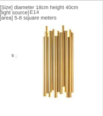 Golden Pipes Wall Light
