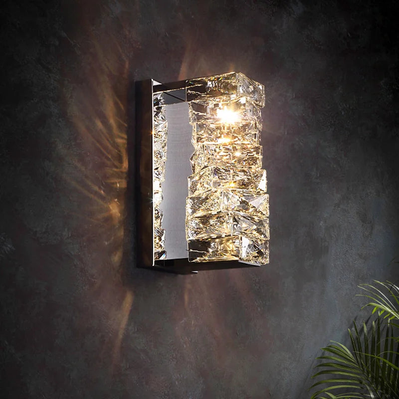Crystal Cube Wall Sconce