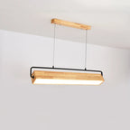 Wooden Long Strip Pendant Lamp