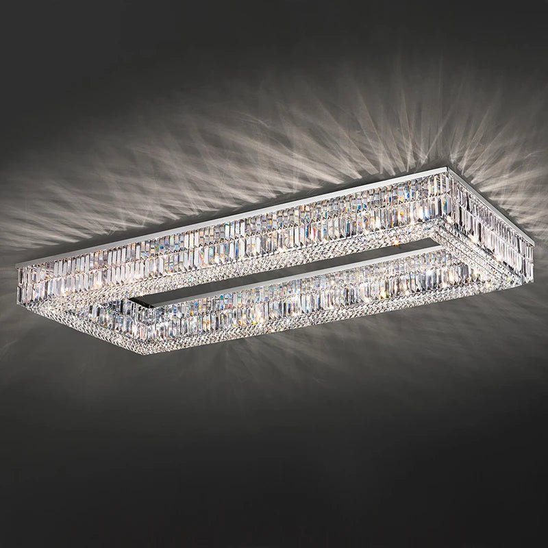 Rectangular Crystal Ceiling Light
