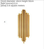 Golden Pipes Wall Light