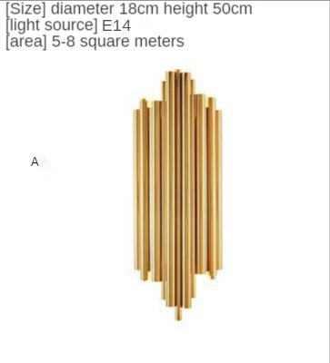 Golden Pipes Wall Light
