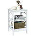 3-Tier Bedside Table with Storage Shelves for Living Room Bedroom