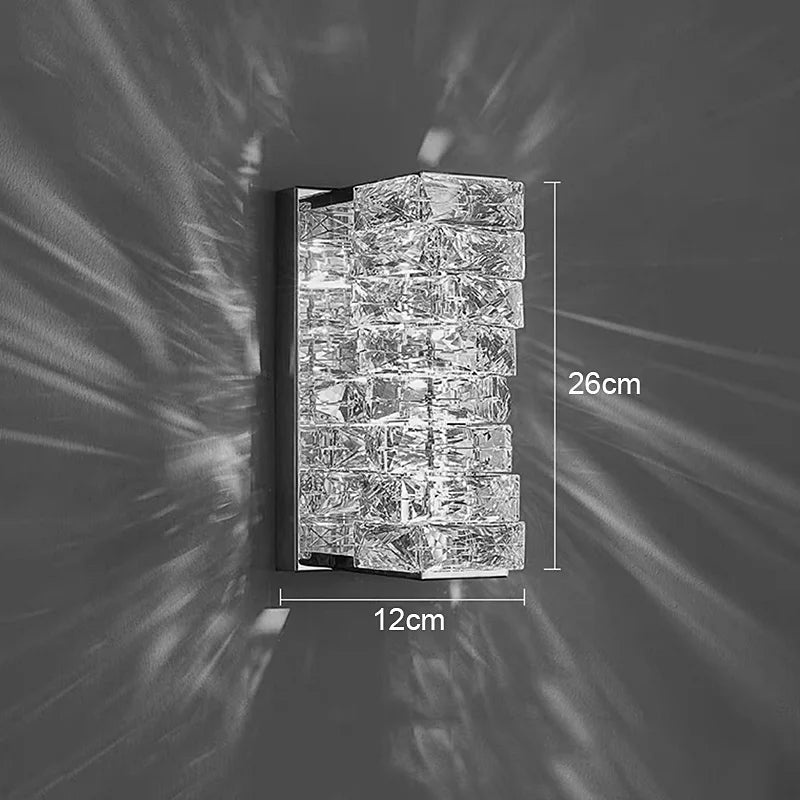 Crystal Cube Wall Sconce