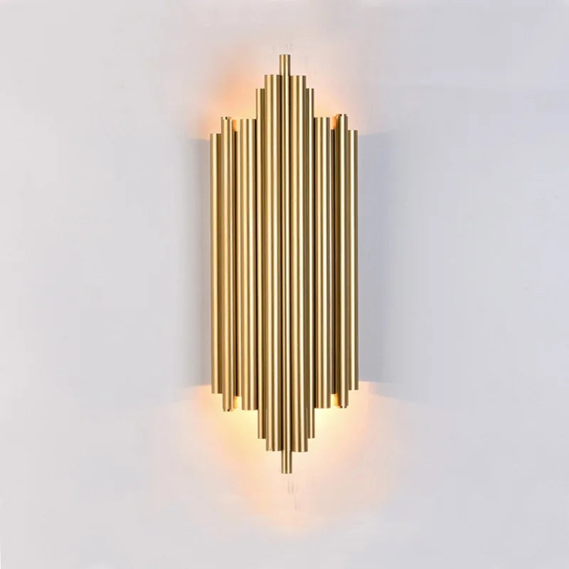 Golden Pipes Wall Light