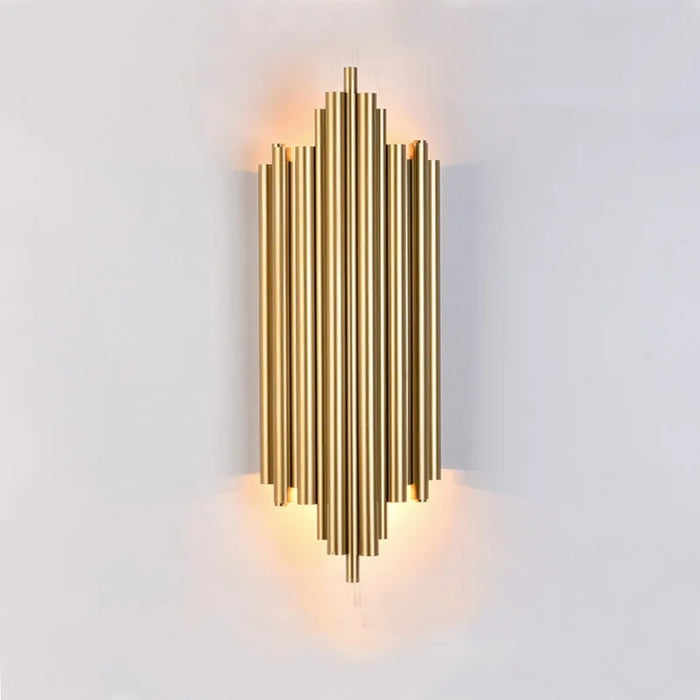 Golden Pipes Wall Light