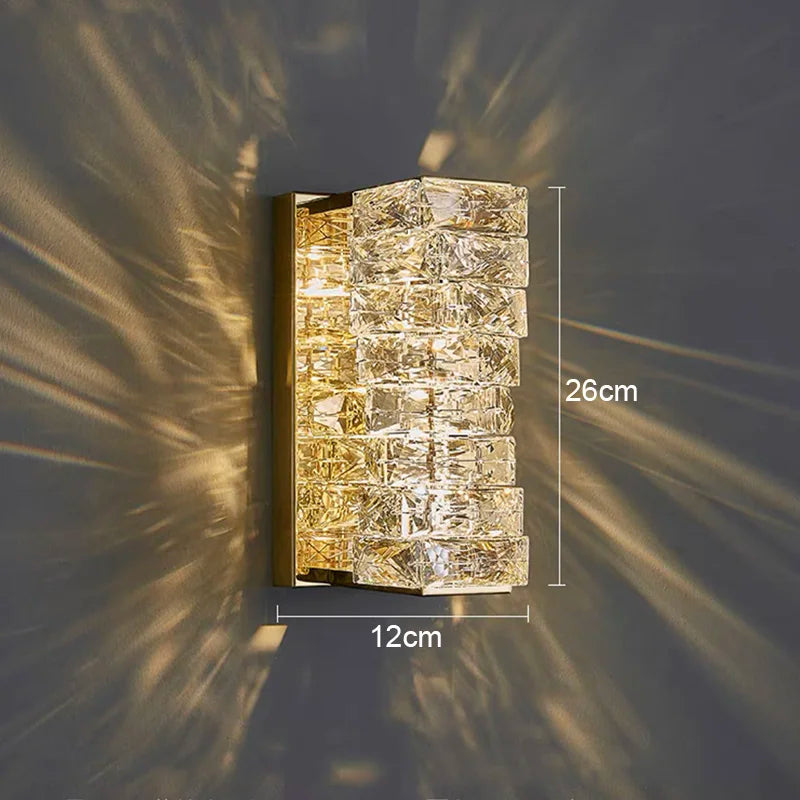 Crystal Cube Wall Sconce