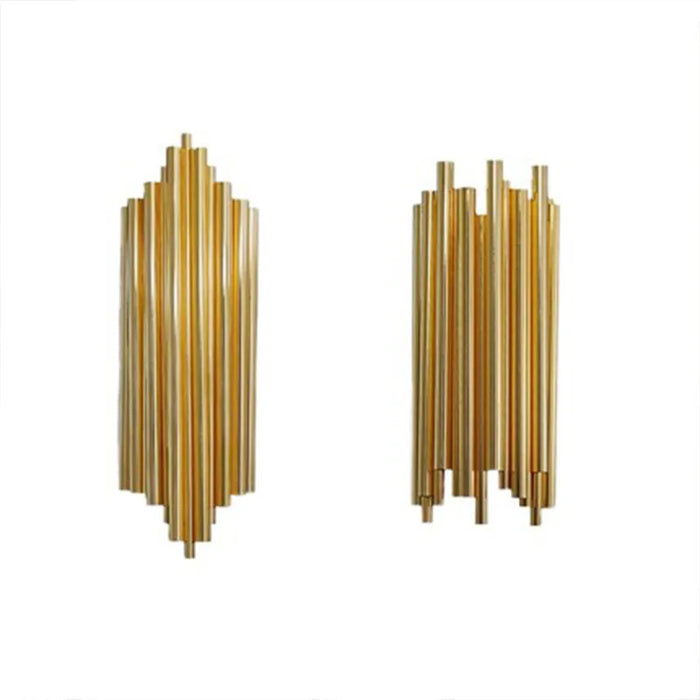Golden Pipes Wall Light