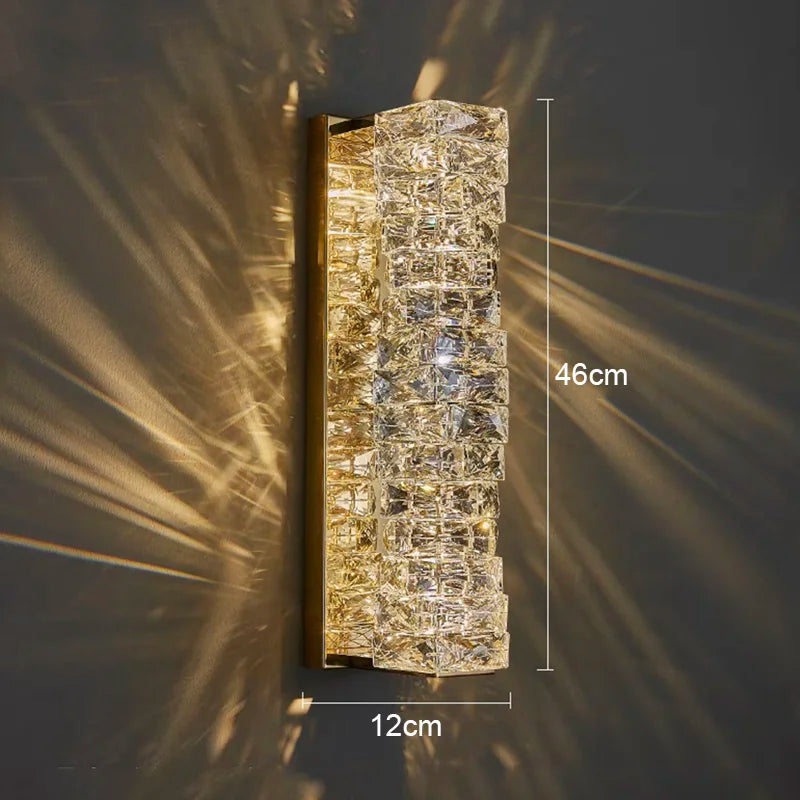 Crystal Cube Wall Sconce