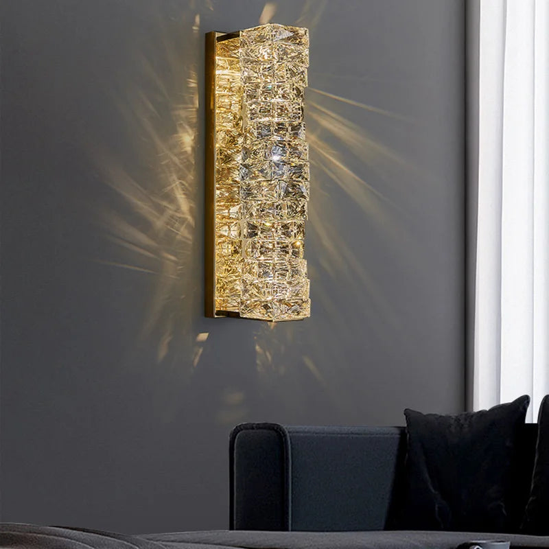 Crystal Cube Wall Sconce