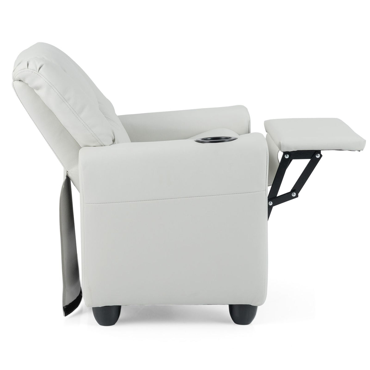 SEDOL Heavy-Duty Kids Recliner Chair with Built-In Cup Holder | Waterproof PU Leather Toddler Armchair with 139° Recline & Spring-Loaded Cushion | 68kg Capacity Solid Wood Frame for Living Room & Nursery