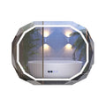 SEDOL Smart LED Bathroom Mirror with Anti-Fog Technology | 3-Color Dimmable Vanity Mirror with Touch Switch & Memory Function | Shatter-Proof Copper-Free Glass with Digital Time & Temperature Display | 91.5 x 71 cm