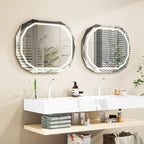 SEDOL Smart LED Bathroom Mirror with Anti-Fog Technology | 3-Color Dimmable Vanity Mirror with Touch Switch & Memory Function | Shatter-Proof Copper-Free Glass with Digital Time & Temperature Display | 91.5 x 71 cm