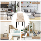 Modern Button-Tufted Velvet Studded Dining Chair with Nail Head Trim