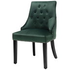 Modern Button-Tufted Velvet Studded Dining Chair with Nail Head Trim