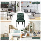 Modern Button-Tufted Velvet Studded Dining Chair with Nail Head Trim