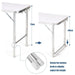 Folding Camping Table with Storage Cabinet and Adjustable Height