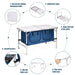 Folding Camping Table with Storage Cabinet and Adjustable Height