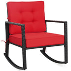 SEDOL Heavy-Duty Outdoor Wicker Rocking Chair | All-Weather PE Rattan Patio Armchair with 13cm Ultra-Thick Cushions | 180KG Capacity Rust-Resistant Frame | Removable Waterproof Covers