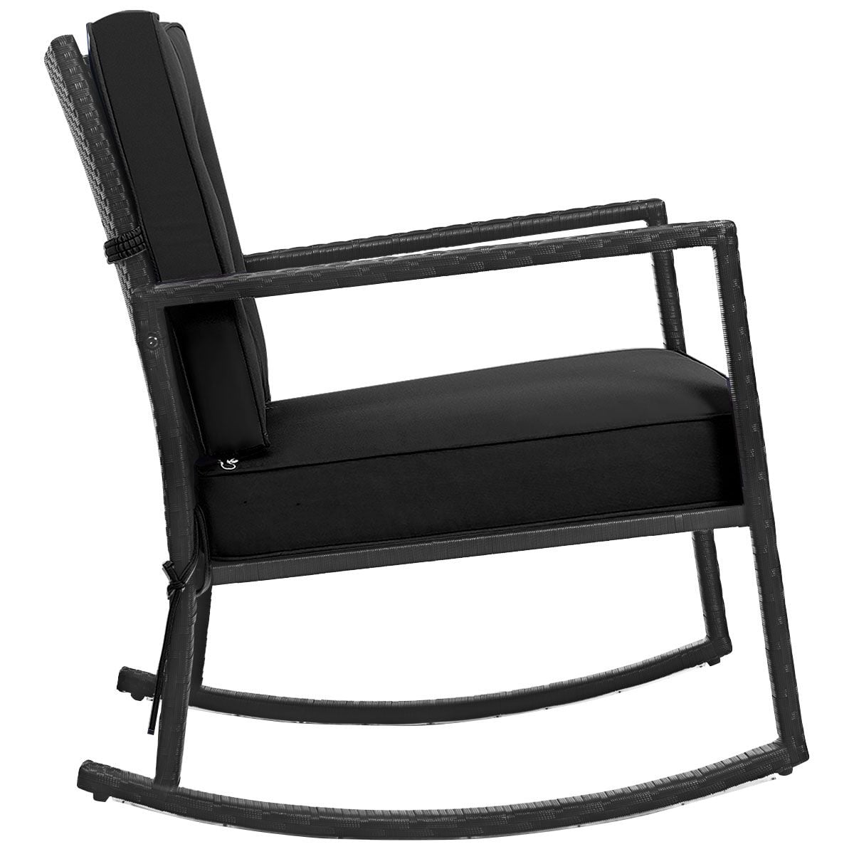 SEDOL Heavy-Duty Outdoor Wicker Rocking Chair | All-Weather PE Rattan Patio Armchair with 13cm Ultra-Thick Cushions | 180KG Capacity Rust-Resistant Frame | Removable Waterproof Covers
