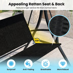 SEDOL 3-Person Heavy-Duty Porch Swing with Stand | Breathable All-Weather PE Rattan Seat & Back | 450KG Load Capacity A-Frame Construction with 65° Precision Adjustable Sun Canopy