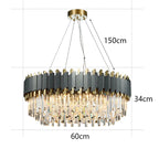 Black & Gold Crystal Chandelier