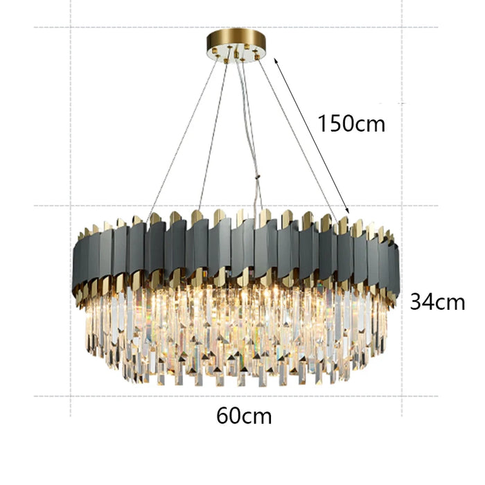 Black & Gold Crystal Chandelier