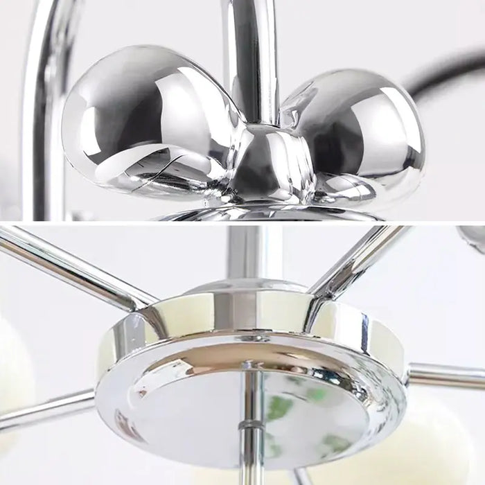 Nordic Chrome Glass Ball Chandelier