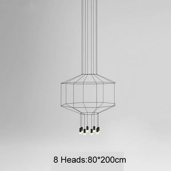 Nordic Black Wireflow Pendant Light
