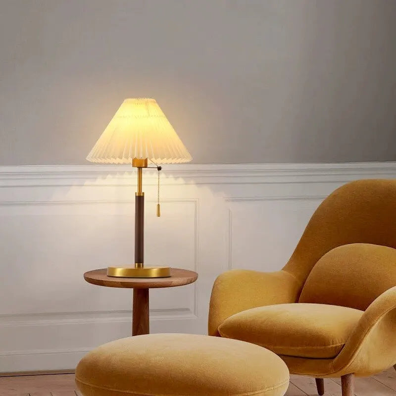 Pleated Shade Table Lamp