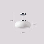 Retro Orange Glass Ceiling Light