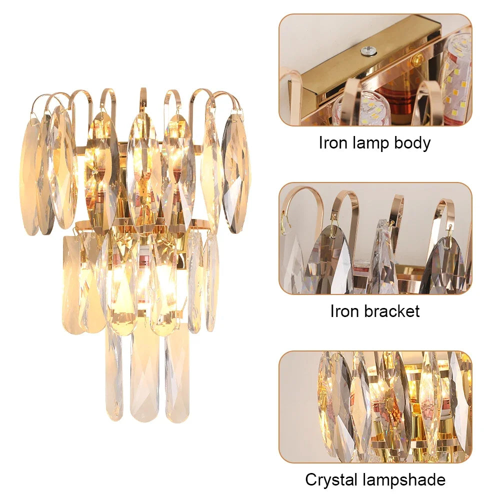 Crystal Tears Wall Light